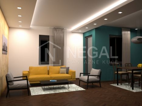 Montažna kuća Klasik Negal Ivanjica | Tip Montažne kuće 68 - izgled prostorija